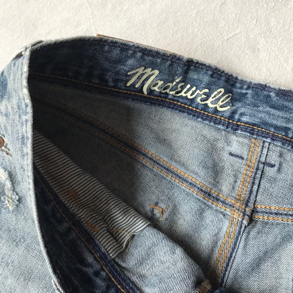 Madewell Mid-Rise Distressed Denim Bermuda Shorts - Picture 5 of 8